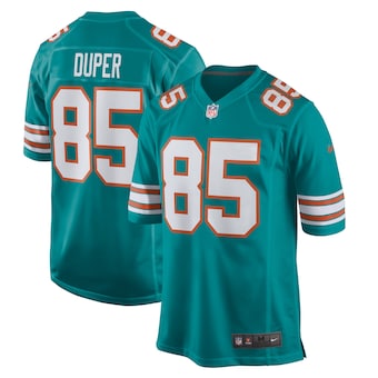 mens nike mark duper aqua miami dolphins retired player jers